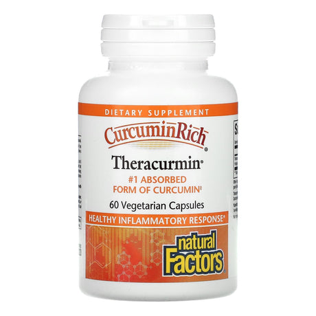 Natural Factors, CurcuminRich, Theracurmin, 60 Vegetarian Capsules - Supply Center USA