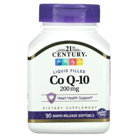 21st Century, Liquid Filled CoQ-10, 200 mg, 90 Rapid Release Softgels - Supply Center USA