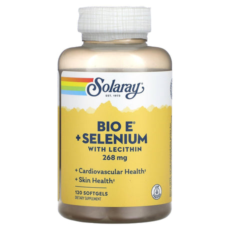 Solaray, Bio E + Selenium with Lecithin, 134 mg, 60 Softgels - Supply Center USA