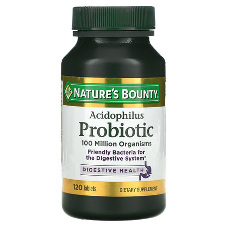 Nature's Bounty, Acidophilus Probiotic, Twin Pack, 100 Tablets Each - Supply Center USA