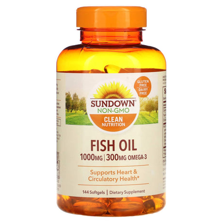 Sundown Naturals, Fish Oil, 1,000 mg, 144 Softgels - Supply Center USA