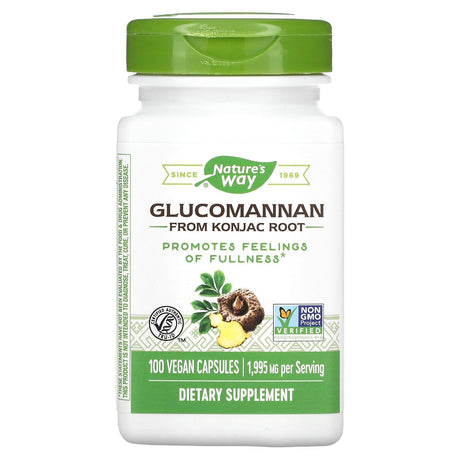 Nature's Way, Glucomannan from Konjac Root, 665 mg, 100 Vegan Capsules - Supply Center USA