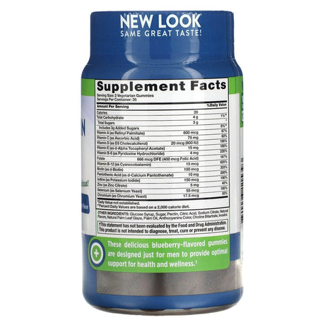 Nature's Truth, Men's Multivitamin + B-12, D3, Zinc, Natural Blueberry, 70 Vegetarian Gummies - Supply Center USA