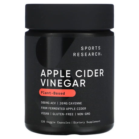 Sports Research, Apple Cider Vinegar, 120 Veggie Capsules - Supply Center USA