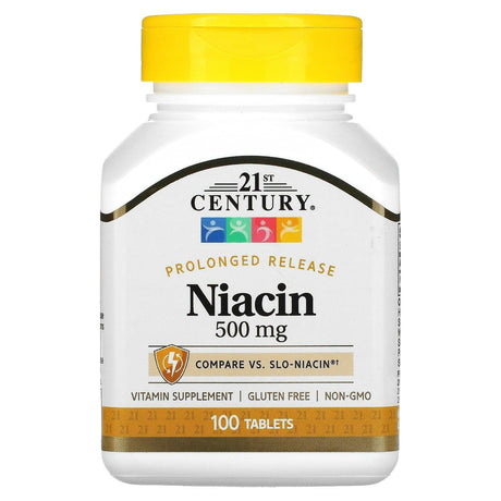 21st Century, Niacin, Prolonged Release, 250 mg, 110 Tablets - Supply Center USA