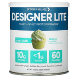 Designer Wellness, Designer Lite, Plant + Whey Protein Powder, Vanilla Cupcake, 9.03 oz (256 g) - Supply Center USA