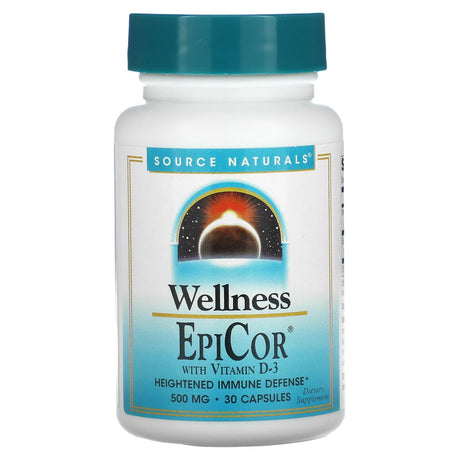 Source Naturals, EpiCor with Vitamin D-3, 500 mg, 120 Capsules - Supply Center USA