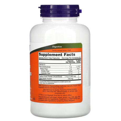 Now Foods, Psyllium Husk Caps, 700 mg, 180 Veg Capsules - Supply Center USA