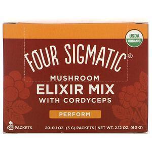 Four Sigmatic, Mushroom Elixir Mix with Cordyceps, 20 Packets, 0.1 oz (3 g) Each - Supply Center USA