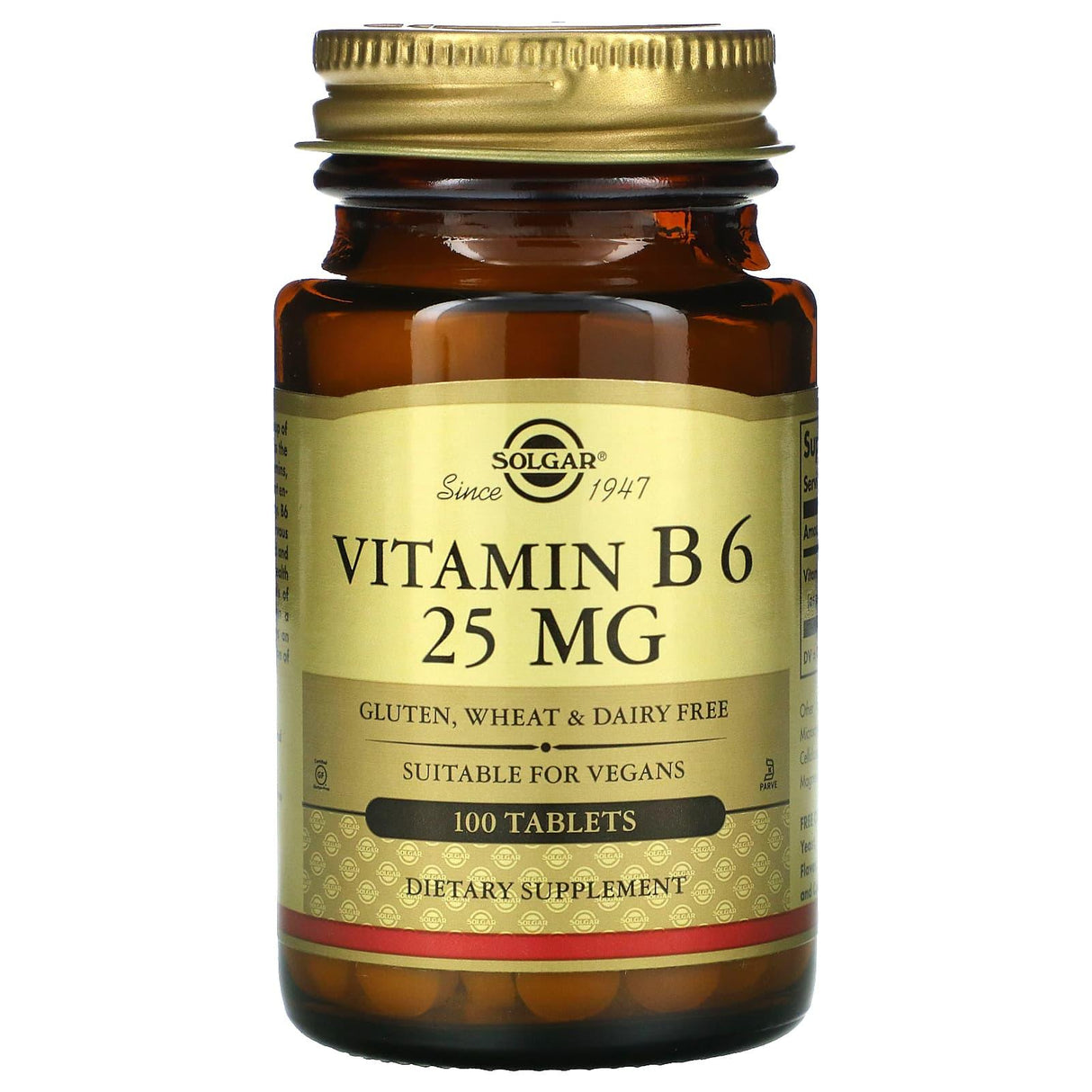 Solgar, Vitamin B6, 50 mg, 100 Tablets - Supply Center USA