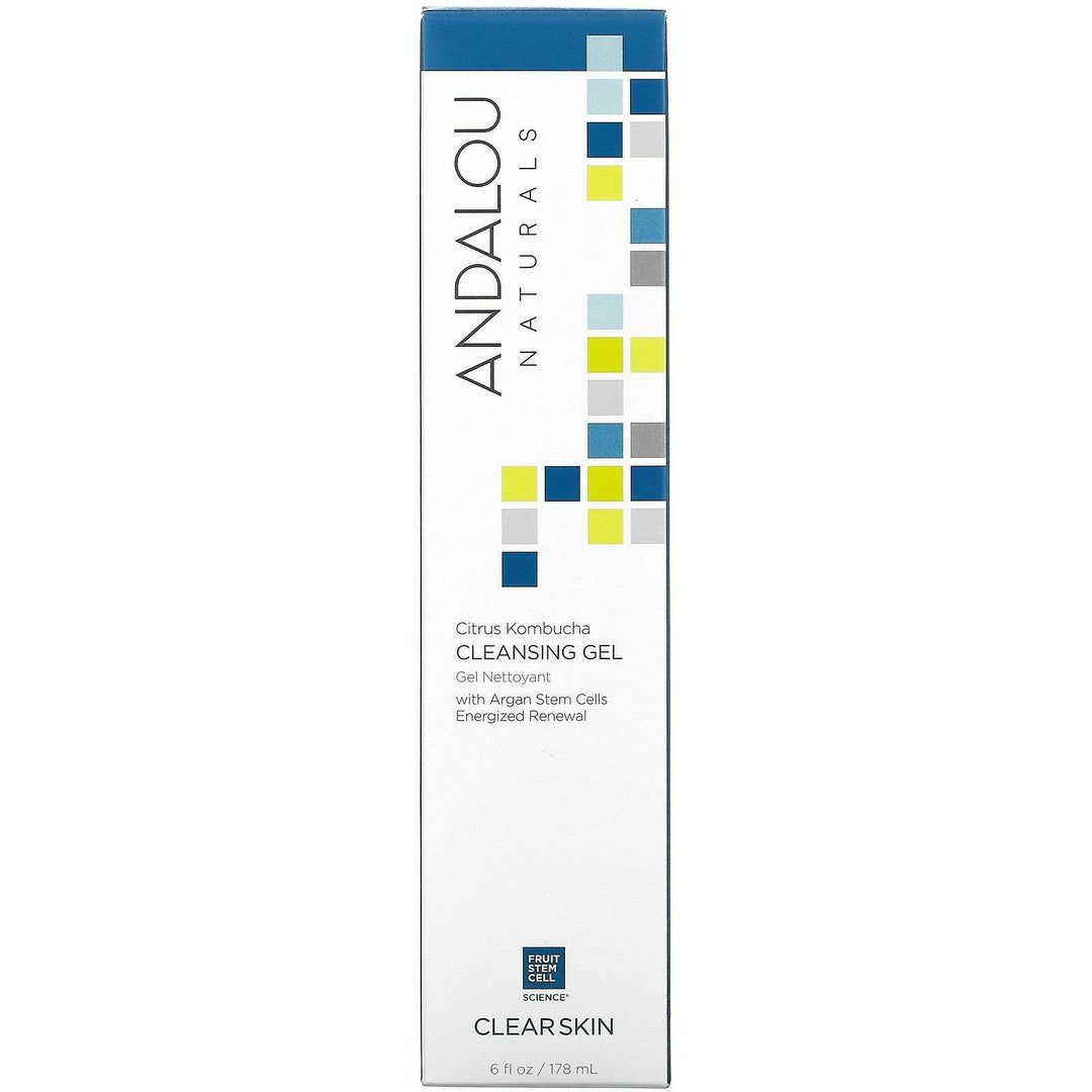 Andalou Naturals, Cleansing Gel, Citrus Kombucha, Clear Skin, 6 fl oz (178 ml) - HealthCentralUSA