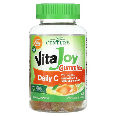 21st Century, VitaJoy, Daily C Gummies, Citrus, 125 mg, 60 Vegetarian Gummies - Supply Center USA