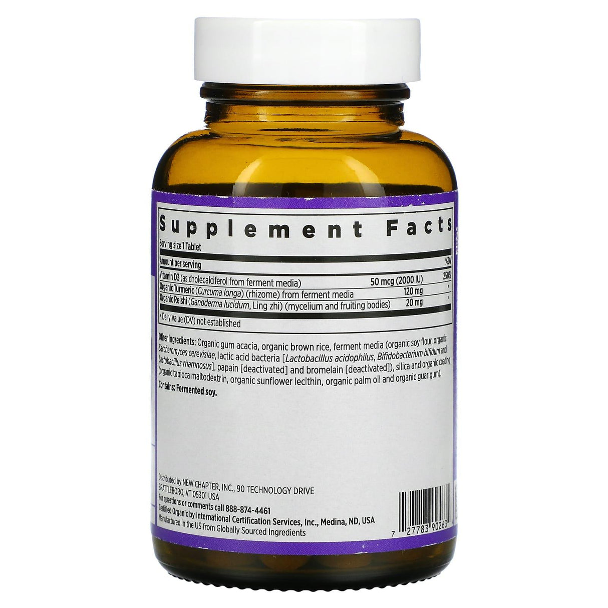 New Chapter, Fermented Vitamin D3, 2,000 IU, 60 Vegetarian Tablets - Supply Center USA