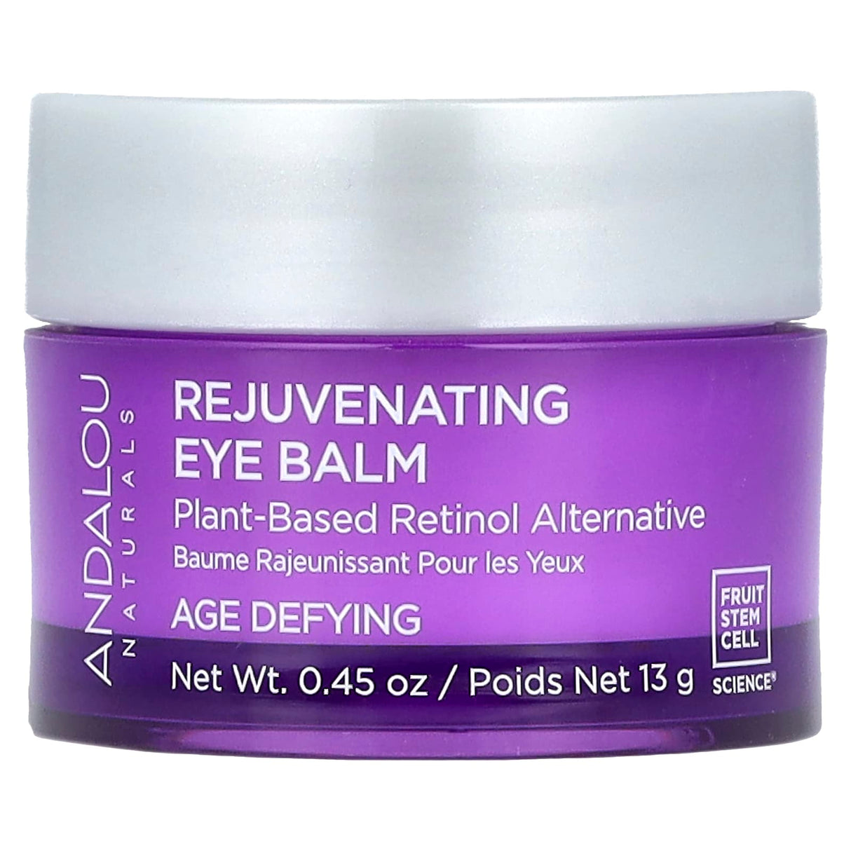Andalou Naturals, Rejuvenating Eye Balm, Plant-Based Retinol Alternative, Age Defying, 0.45 oz (13 g)
