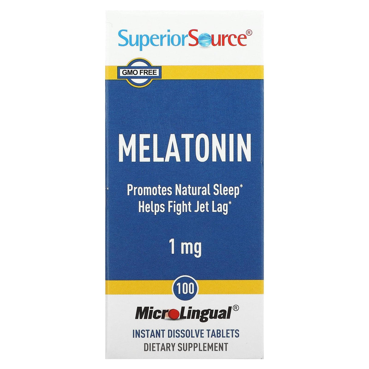 Superior Source, Melatonin, 10 mg, 100 MicroLingual Instant Dissolve Tablets - Supply Center USA