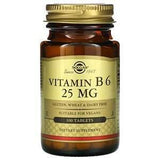 Solgar, Vitamin B6, 25 mg, 100 Tablets - Supply Center USA