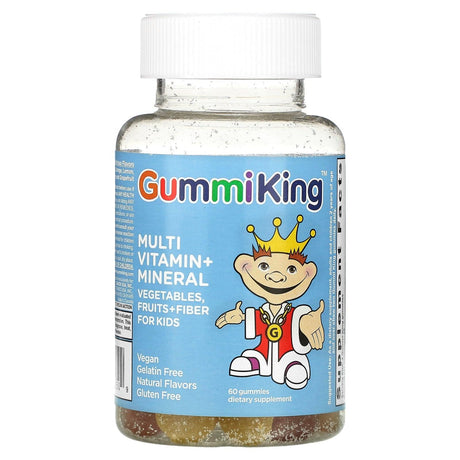 GummiKing, Multi Vitamin + Mineral, Vegetables, Fruits + Fiber For Kids, 60 Gummies - Supply Center USA