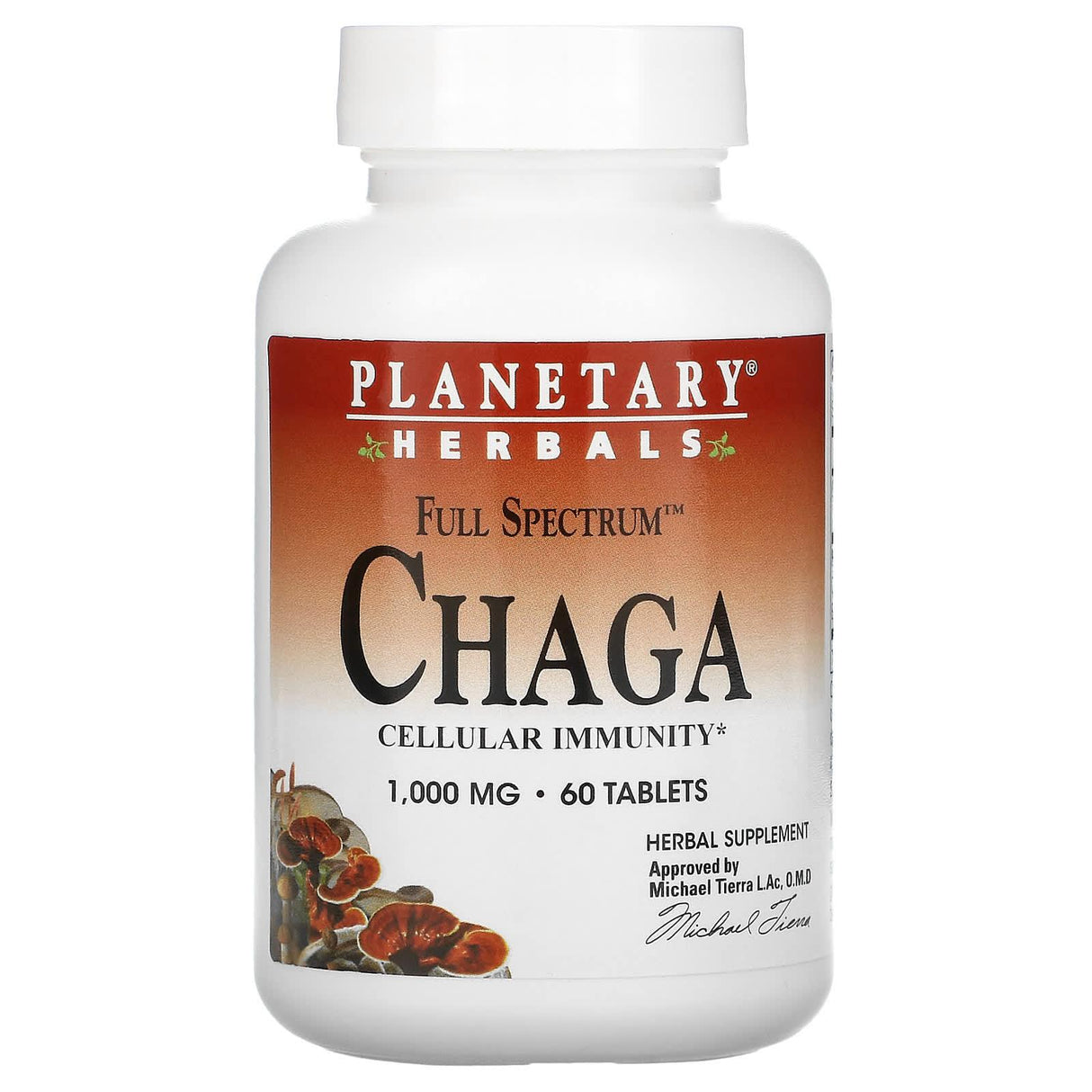 Planetary Herbals, Full Spectrum Chaga, 1,000 mg, 120 Tablets - Supply Center USA