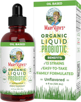 Maryruth Organics USDA Organic Liquid Probiotic, Digestive Health, Gut Health, Probiotics for Women, Probiotics for Men, Probiotics for Kids, Acidophilus Probiotic, Vegan, Non-Gmo, 40 Servings - Supply Center USA