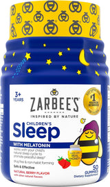 Kids 1Mg Melatonin Gummy; Drug-Free & Effective Sleep Supplement for Children Ages 3 and Up; Natural Berry Flavored Gummies; 50 Count - Supply Center USA