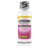 Listerine Sensitivity Mouthwash, 24-HR Tooth Sensitivity Relief & Protection, Alcohol-Free Formula in Fresh Mint Flavor, TSA Compliant Travel-Sized Bottle, 3.2 Fl. Oz