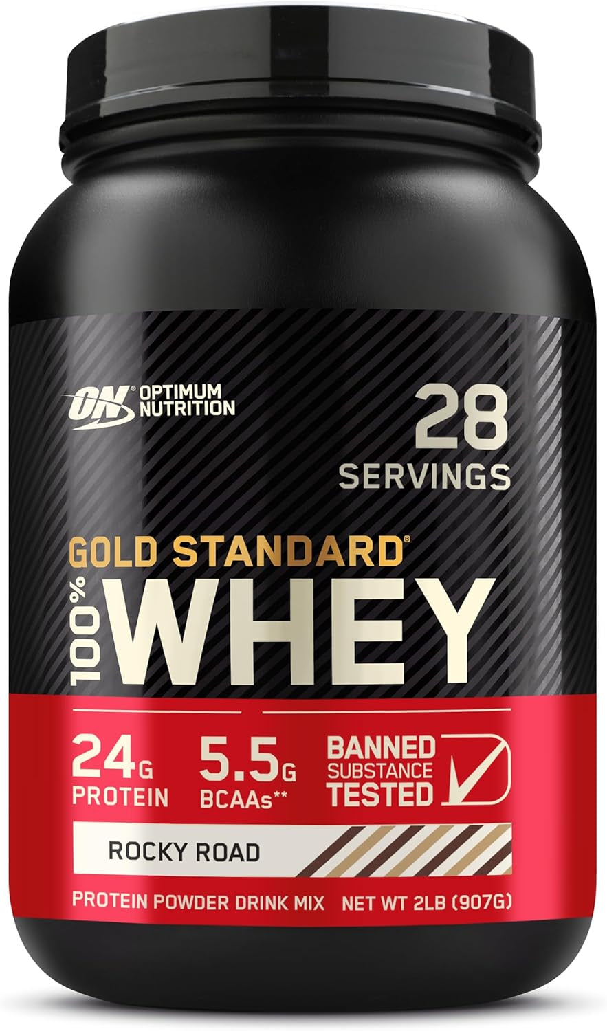 Optimum Nutrition Gold Standard 100% Whey Protein Powder, Double Rich Chocolate, 2 Pound (Packaging May Vary)