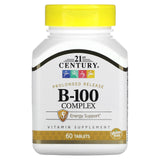 21st Century, B-100 Complex, Prolonged Release, 60 Tablets - Supply Center USA