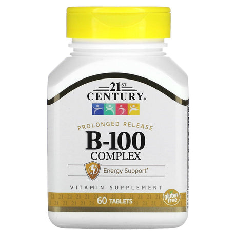 21st Century, B-100 Complex, Prolonged Release, 60 Tablets - Supply Center USA