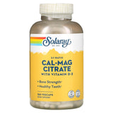 Solaray, Cal-Mag Citrate with Vitamin D-2, 2:1 Ratio, 90 VegCaps - Supply Center USA