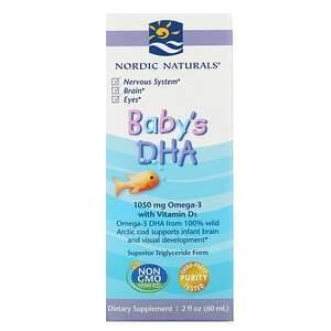 Nordic Naturals, Baby's DHA with Vitamin D3, 1,050 mg, 2 fl oz (60 ml) - Supply Center USA