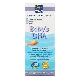 Nordic Naturals, Baby's DHA with Vitamin D3, 1,050 mg, 2 fl oz (60 ml) - HealthCentralUSA