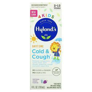 Hyland's, 4 Kids, Cold & Cough, Daytime, Ages 2-12, Natural Grape, 4 fl oz (118 ml) - Supply Center USA