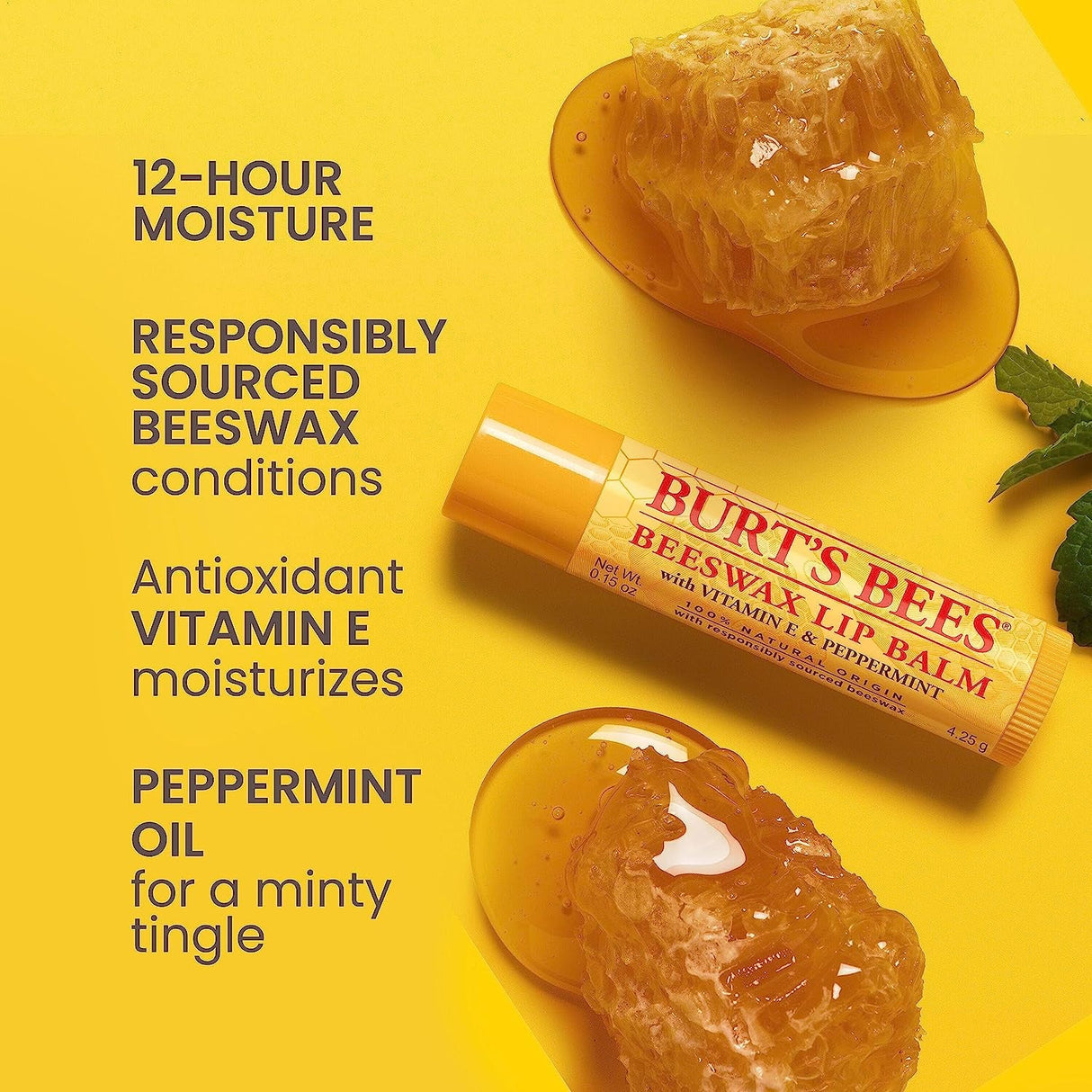 Burt'S Bees Lip Balm - Original Beeswax 12 Count Pack in Bulk, Lip Moisturizer with Responsibly Sourced Beeswax, Tint-Free, Natural Origin Conditioning Lip Treatment, 12 Tubes, 0.15 Oz