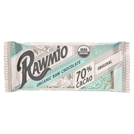 Rawmio, Essential Bar, Organic Raw Chocolate, 72% Cacao, Keto, 1.1 oz (30 g) - Supply Center USA