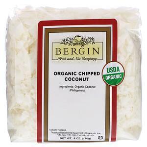 Bergin Fruit and Nut Company, Organic Chipped Coconut, 6 oz (170 g) - Supply Center USA