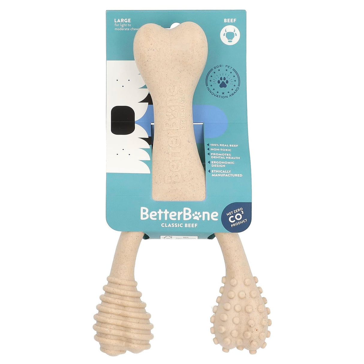 BetterBone, Classic Chew Bone, Large, Beef, 1 Toy - Supply Center USA