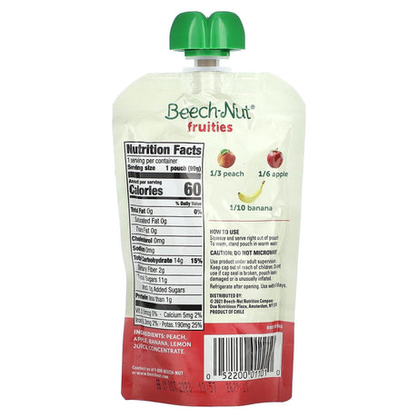 Beech-Nut, Fruities, 6+ Months, Peach, Apple & Banana, 3.5 oz (99 g) - Supply Center USA