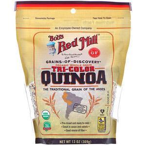 Bob's Red Mill, Organic Tri-Color Quinoa, Whole Grain, 13 oz (369 g) - Supply Center USA