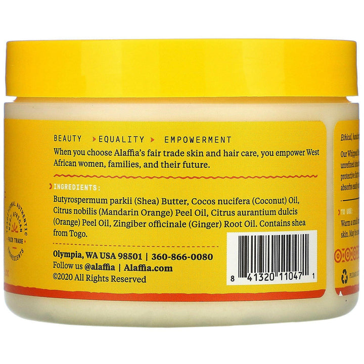 Alaffia, Whipped Shea Butter & Coconut Oil, Mandarin Ginger, 4 oz (114 g) - HealthCentralUSA