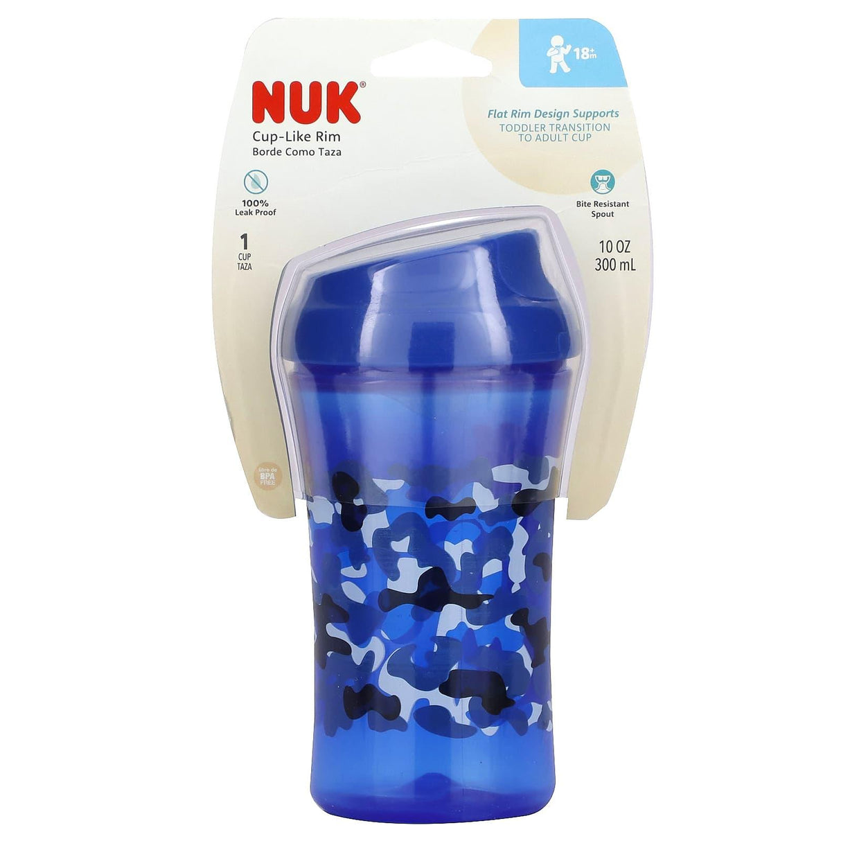 NUK, Cup-Like Rim, 18+ Months, Purple, 10 oz (300 ml) - Supply Center USA