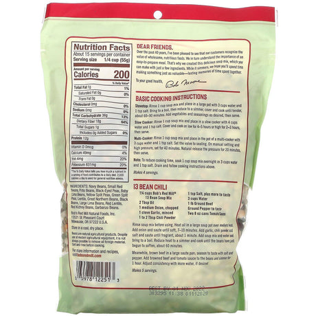 Bob's Red Mill, 13 Bean Soup Mix, 29 oz (822 g) - Supply Center USA