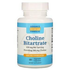 Advance Physician Formulas, Choline Bitartrate, 650 mg, 60 Vegetable Capsules - HealthCentralUSA