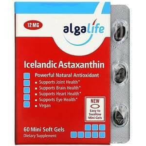 Algalife, Icelandic Astaxanthin, 12 mg, 60 Mini Soft Gels - Supply Center USA