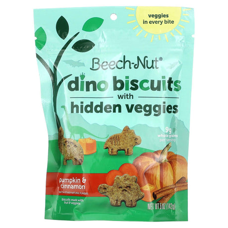 Beech-Nut, Dino Biscuits with Hidden Veggies, Pumpkin & Cinnamon, 5 oz (142 g) - Supply Center USA