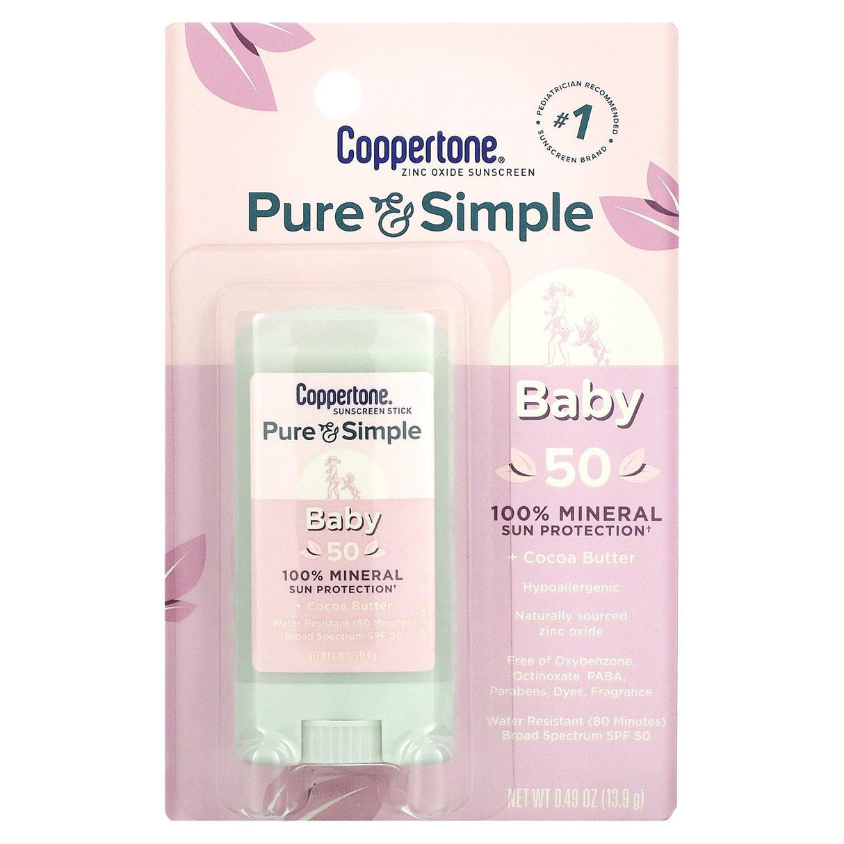 Coppertone, Baby, Sunscreen Stick, SPF 50, 0.49 oz (13.9 g) - Supply Center USA