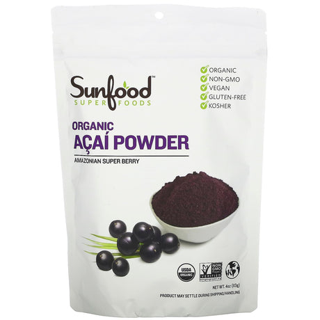 Sunfood, Organic Acai Powder, 8 oz (227 g) - Supply Center USA