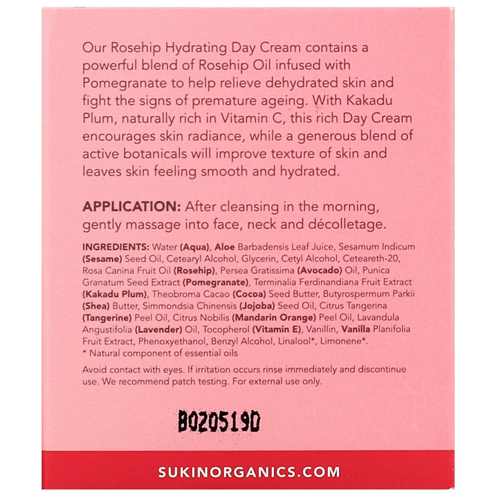 Sukin, Hydrating Day Cream, Rosehip, 4.06 fl oz (120 ml) - HealthCentralUSA