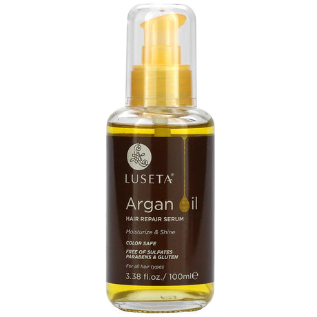 Luseta Beauty, Argan Oil, Hair Repair Serum, 3.38 fl oz (100 ml) - Supply Center USA