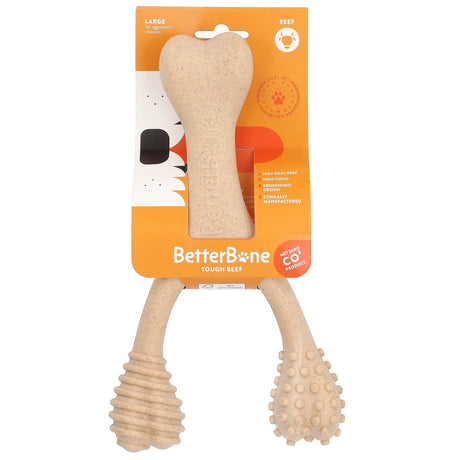 BetterBone, Tough Chew Bone, Large, Beef, 1 Toy - Supply Center USA