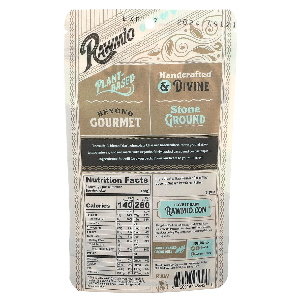 Rawmio, White Chocolate Hearts, 40% Raw Cacao, 2 oz (56.7 g) - Supply Center USA